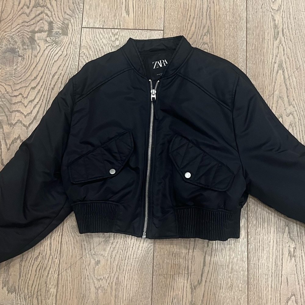 Zara cropped bomber jacket